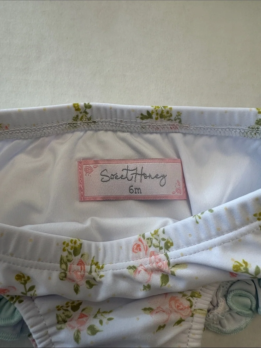 Sweethoney Two Piece Floral Rashguard Bikini NEW 6m